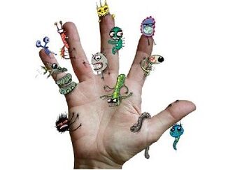 Dirty hands - source of parasite infection