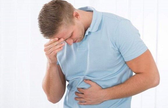 Abdominal cramps with ascaridosis