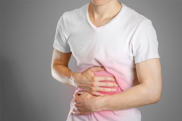 Abdominal pain with amebiasis